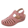 Conny | Ausgeschnittene Leder-Sandalen mit Knöchelriemen