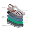 Conny | Ausgeschnittene Leder-Sandalen mit Knöchelriemen
