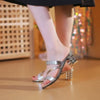 Verra | Glamouröse High-Heel Sandalen mit Schmucksteinen
