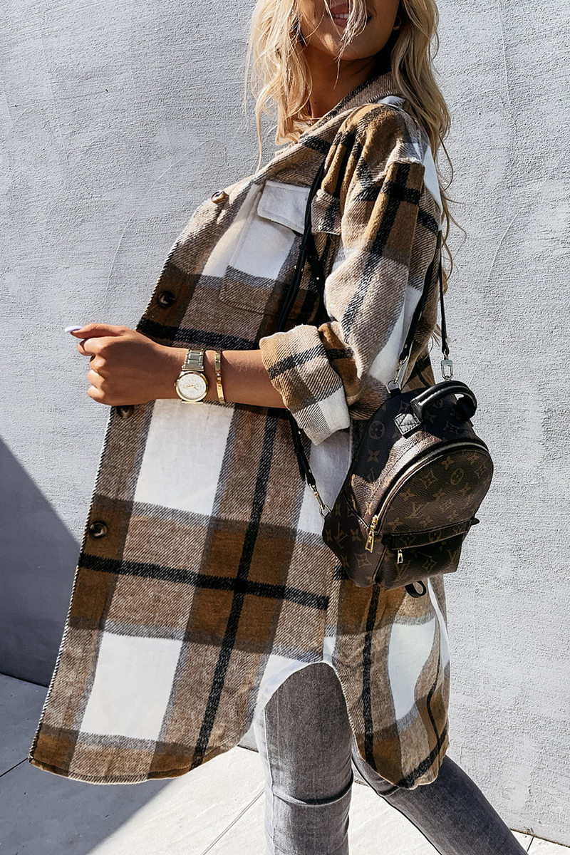 Aleena | Karierten Freizeitmantel