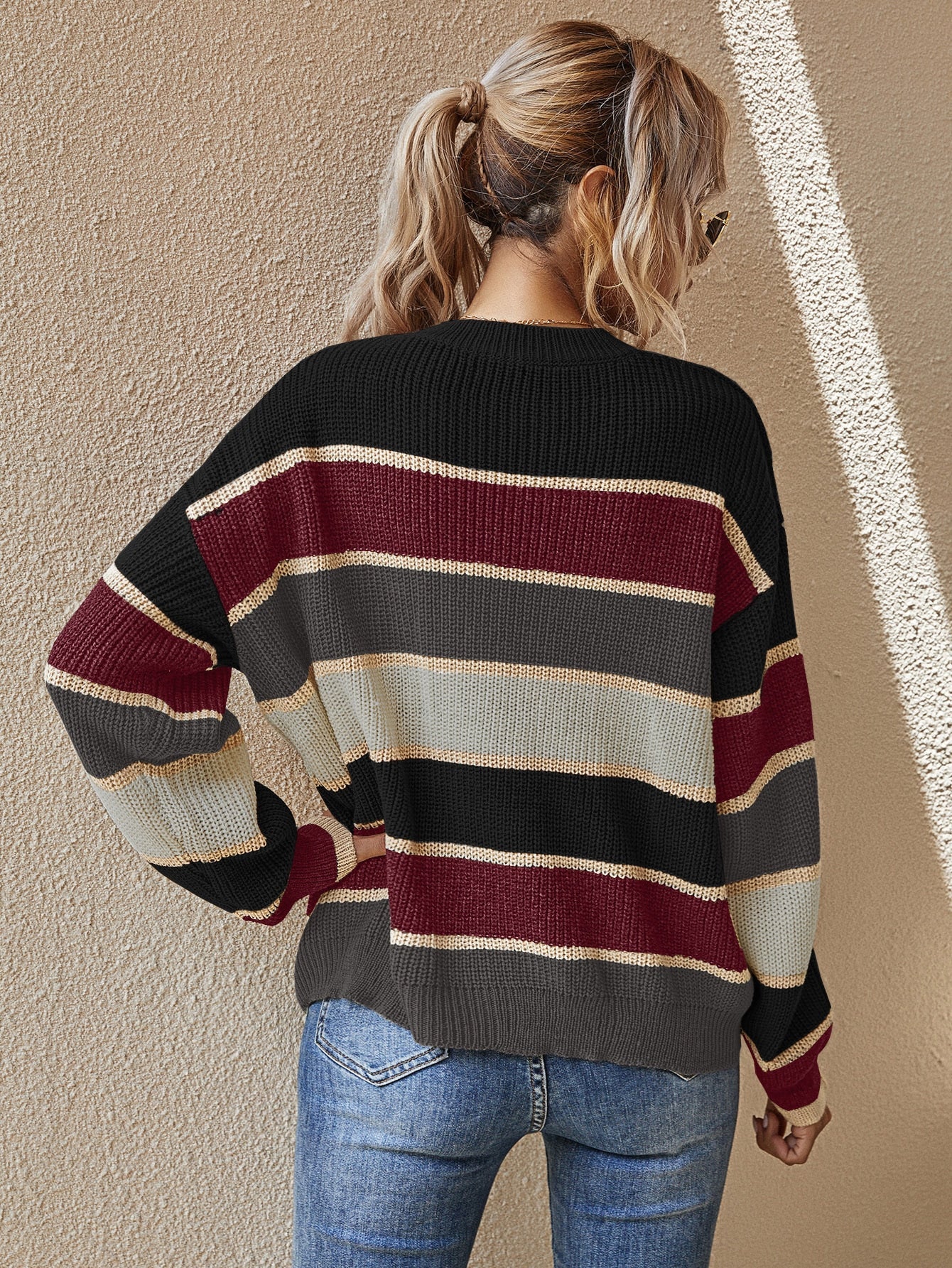 Jeda | Lockerer Pullover mit Streifenmuster