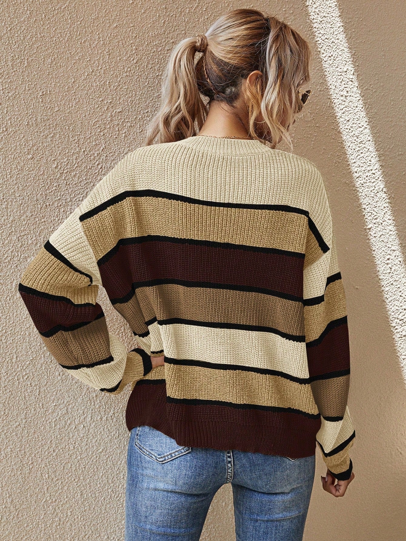 Jeda | Lockerer Pullover mit Streifenmuster