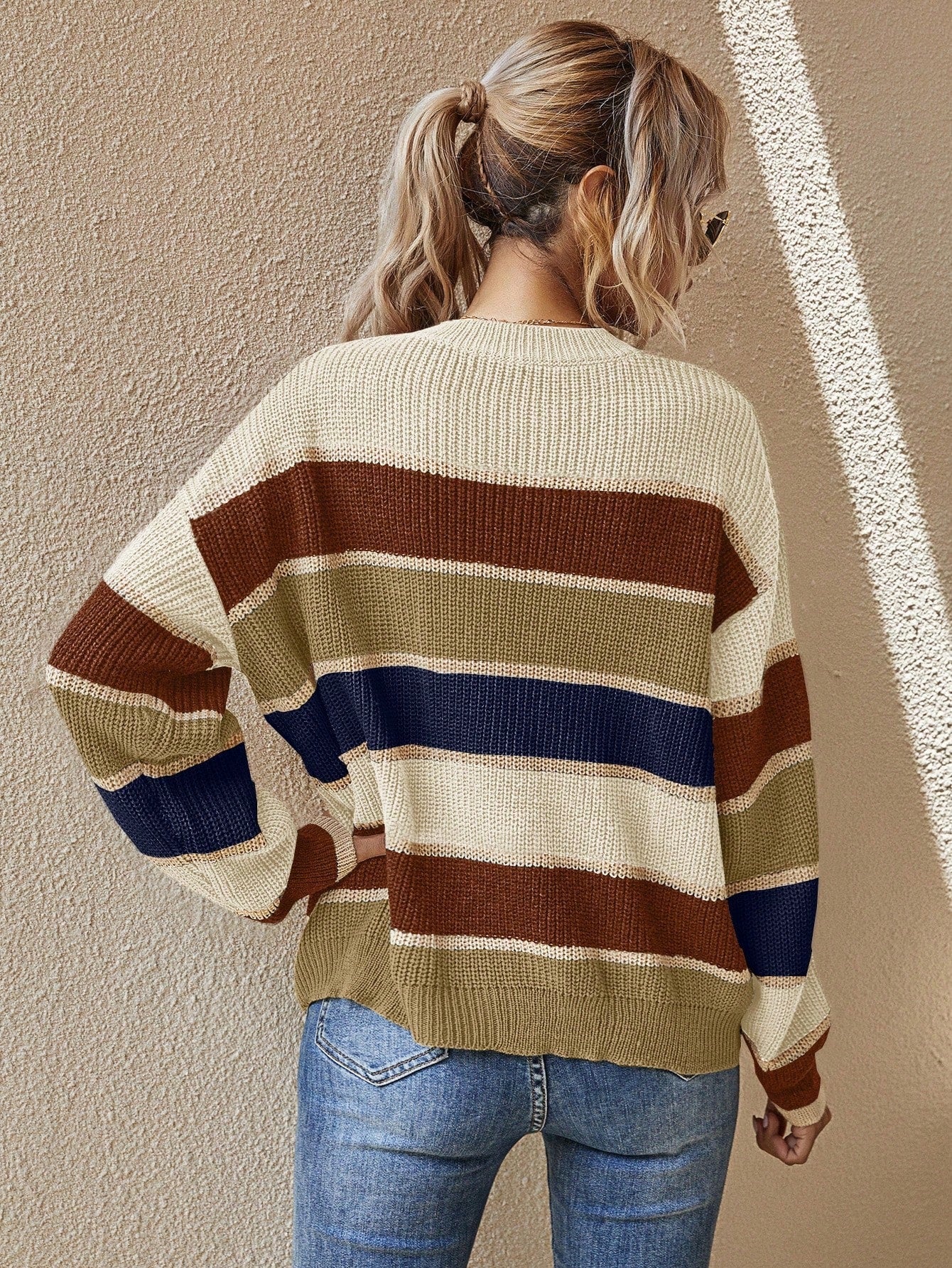 Jeda | Lockerer Pullover mit Streifenmuster