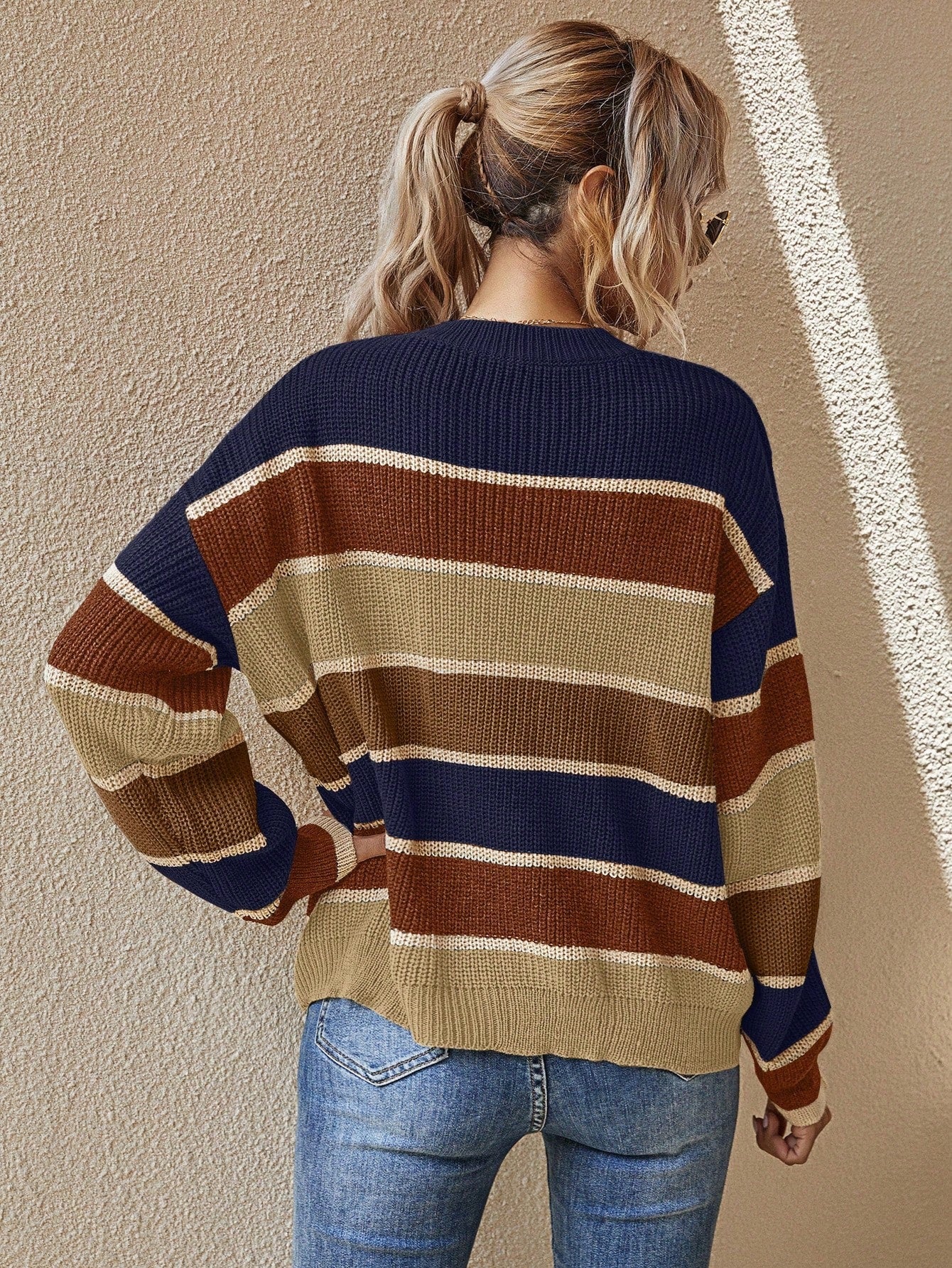 Jeda | Lockerer Pullover mit Streifenmuster