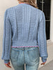 Fena | Damenstrickjacke mit kontrastierenden Bündchen