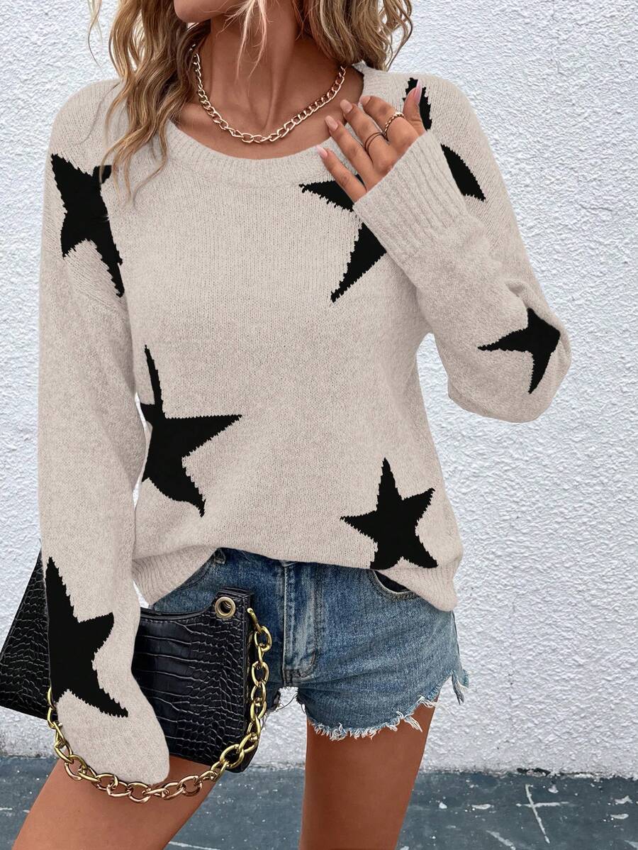 Haira | Oversized-Pullover im europäischen Stil