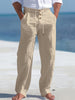 Renzo | Elastische Leinenhose im Casual-Stil