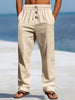 Renzo | Elastische Leinenhose im Casual-Stil