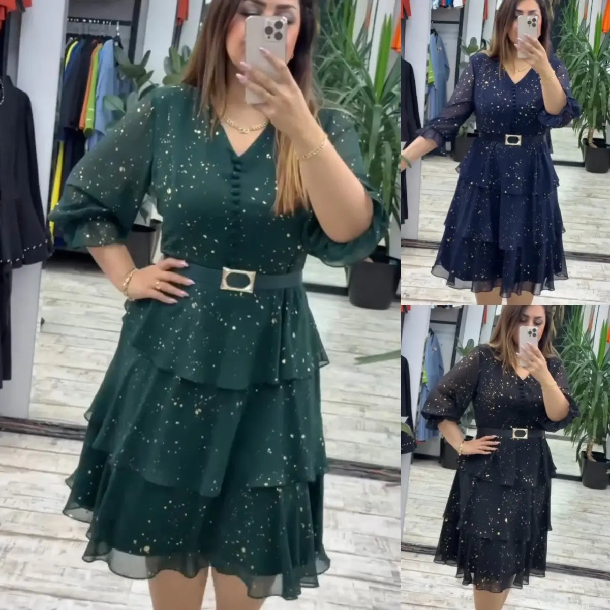 Quinn | stilvolles Chiffonkleid, fließender Schnitt.