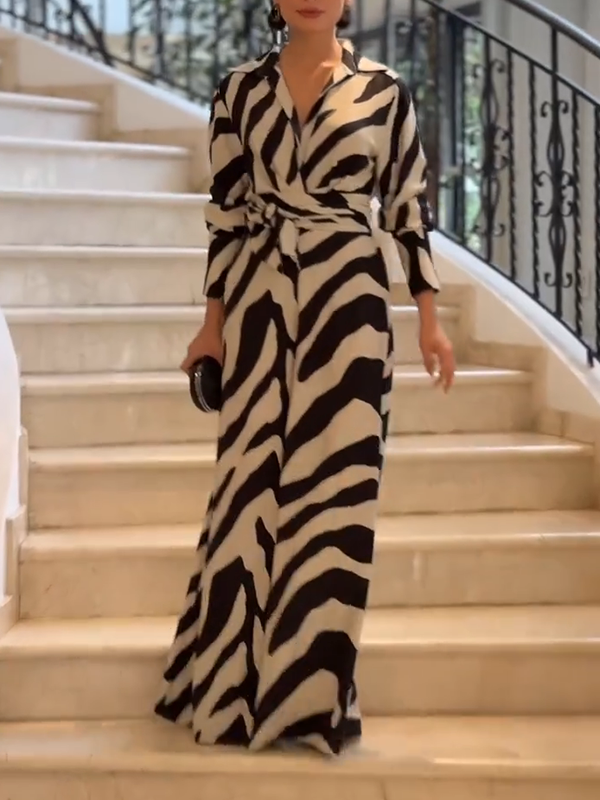 Zerina | Zebra Print Jumpsuit Mit Weitem Bein