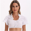 Oktoberfest Crop-Bluse mit Rüschen für Damen
