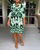Larisa | Bedrucktes Kleid mit 3/4 Ärmeln
