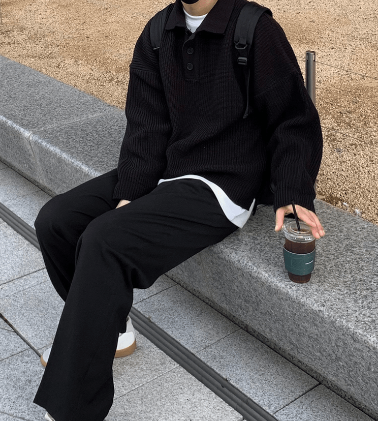 Leonard | Gestrickte Strickjacke mit Knopfleiste