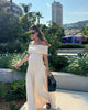 Carlyn | Plissiertes Umstands-Maxikleid