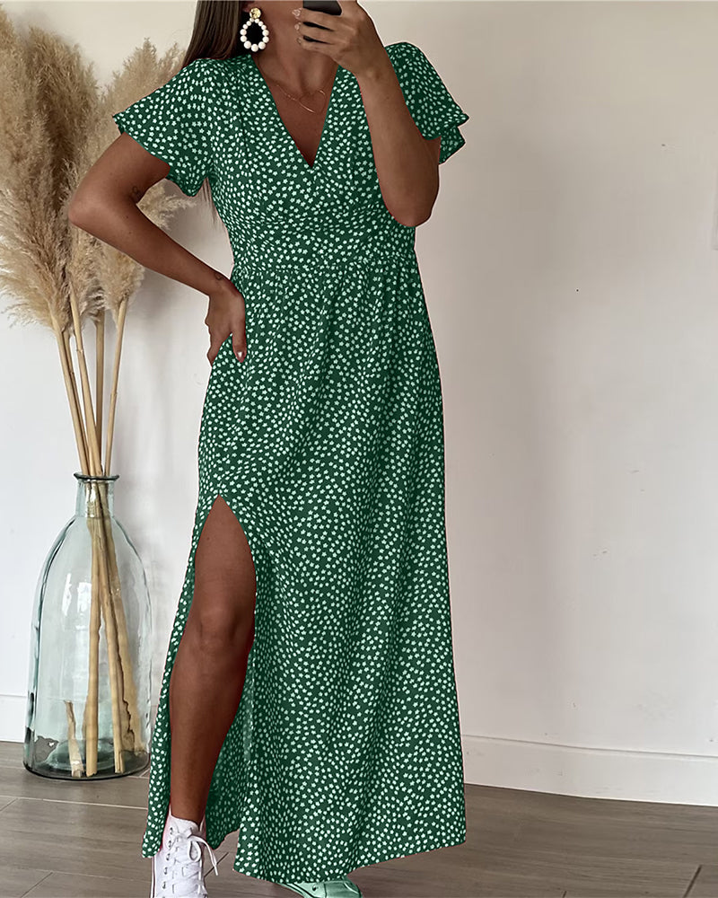Everly | elegantes Maxikleid, schmeichelnder V-Ausschnitt.