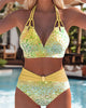 Abigail | stilvoller Neckholder-Bikini mit bedrucktem BH für Damen