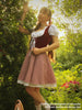 Oktoberfest Dirndl Kostüm Set mit Schürze im Biermädchen-Stil