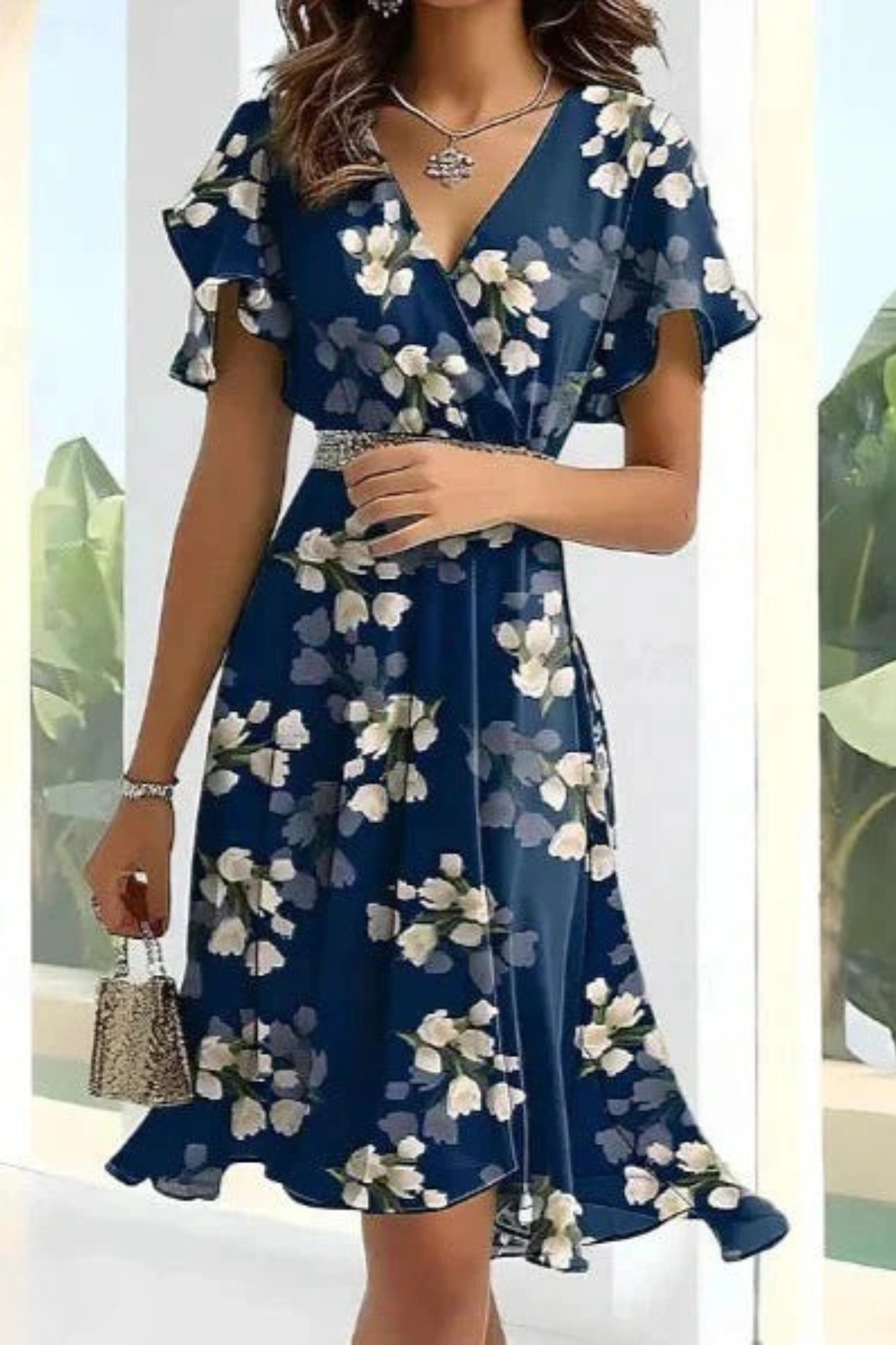Judi | Kleid mit Rüschen und Herzausschnitt