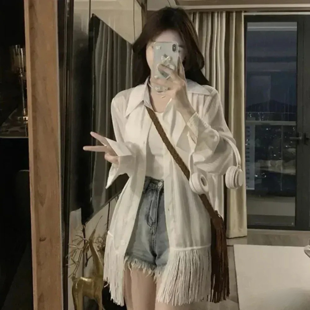 Ahslea | Lässige Bluse Mit Quasten-Details