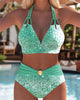 Abigail | stilvoller Neckholder-Bikini mit bedrucktem BH für Damen