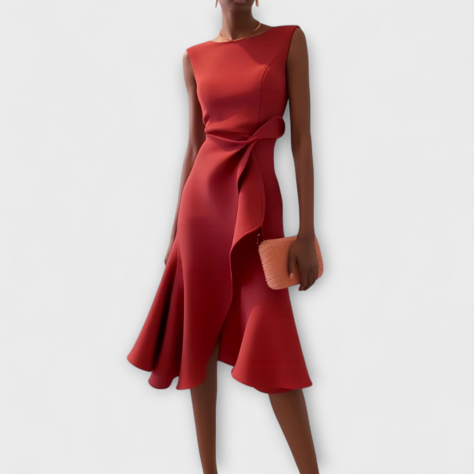 Aria | Asymmetrisches Midikleid mit Falten