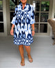 Larisa | Bedrucktes Kleid mit 3/4 Ärmeln