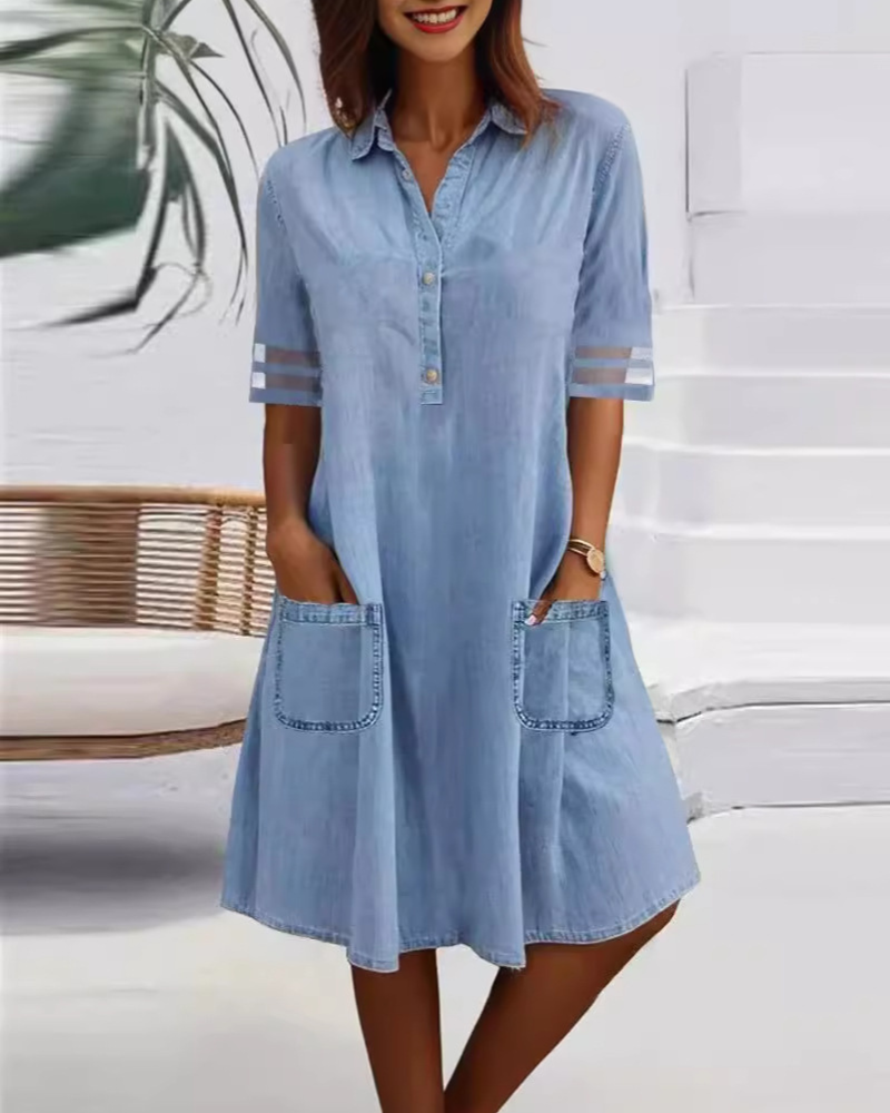 Armin | Trendiges Mini Kleid aus Jeansstoff