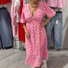 Annie | Kleid mit V-Ausschnitt und Print