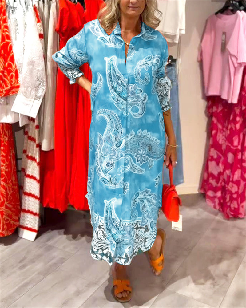 Alainy | Vibrierendes Midikleid mit Paisleymuster