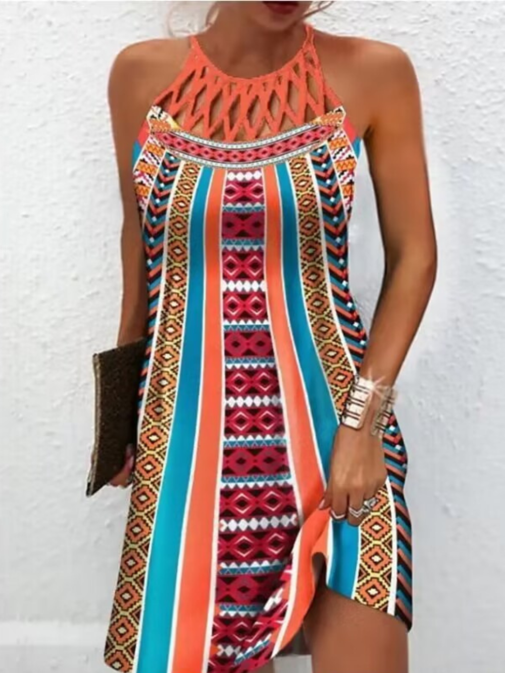 Athena | Lässiges Neckholder-Freizeitkleid für Damen