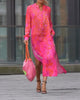 Keyla | modisches Kleid mit Leopardenmuster und Schlitz