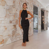 Ammie | Elegantes tailliertes Neckholder-Kleid