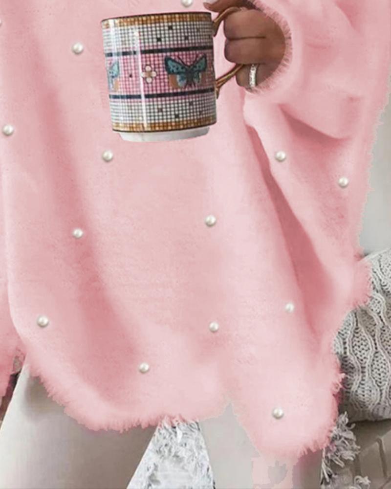 Averie | Perlenbesetzte V-Ausschnitt-Pullover