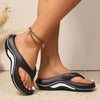 Gisel | Damen-Plateau-Flip-Flops mit weicher Sohle