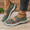 Saty | Blumenbestickte Mesh Slip-On Schuhe