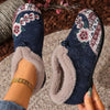 Arya | Warme, weiche Schuhe für Damen mit zartem Blumenprint