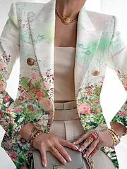 Scarlet™ | Lässige Langarm-Blumen-Anzugjacke für Damen