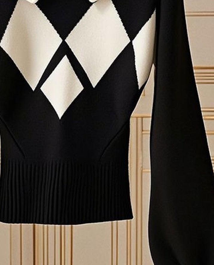 Hailey | Gestrickte Argyle-Pullover