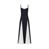 Roisin | Kontrastfarbenes plissiertes Maxikleid