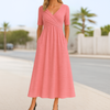 Monica | Wickelkleid mit kurzen Ärmeln
