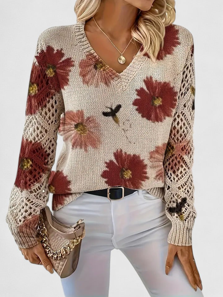 Ariella™ | Modischer Pullover mit eleganten Blütendetails