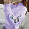 Ariah | weicher Strickpullover aus Kaschmir mit Blumenmuster.