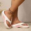 Gisel | Damen-Plateau-Flip-Flops mit weicher Sohle