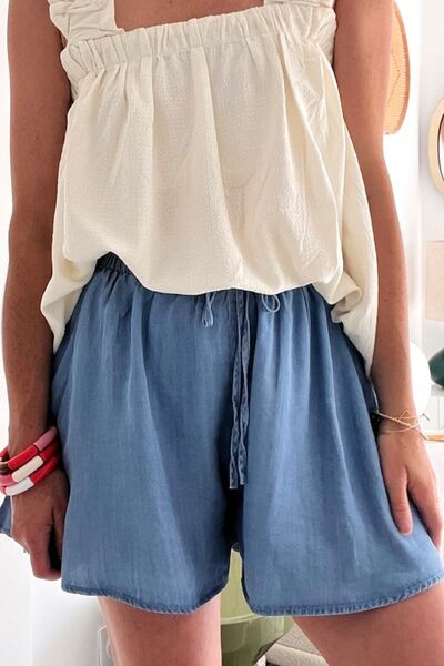 Agusta | Lässige Jeansshorts mit elastischem Bund