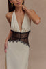 Cara | Spitzen- und Luxus-Halterkleid