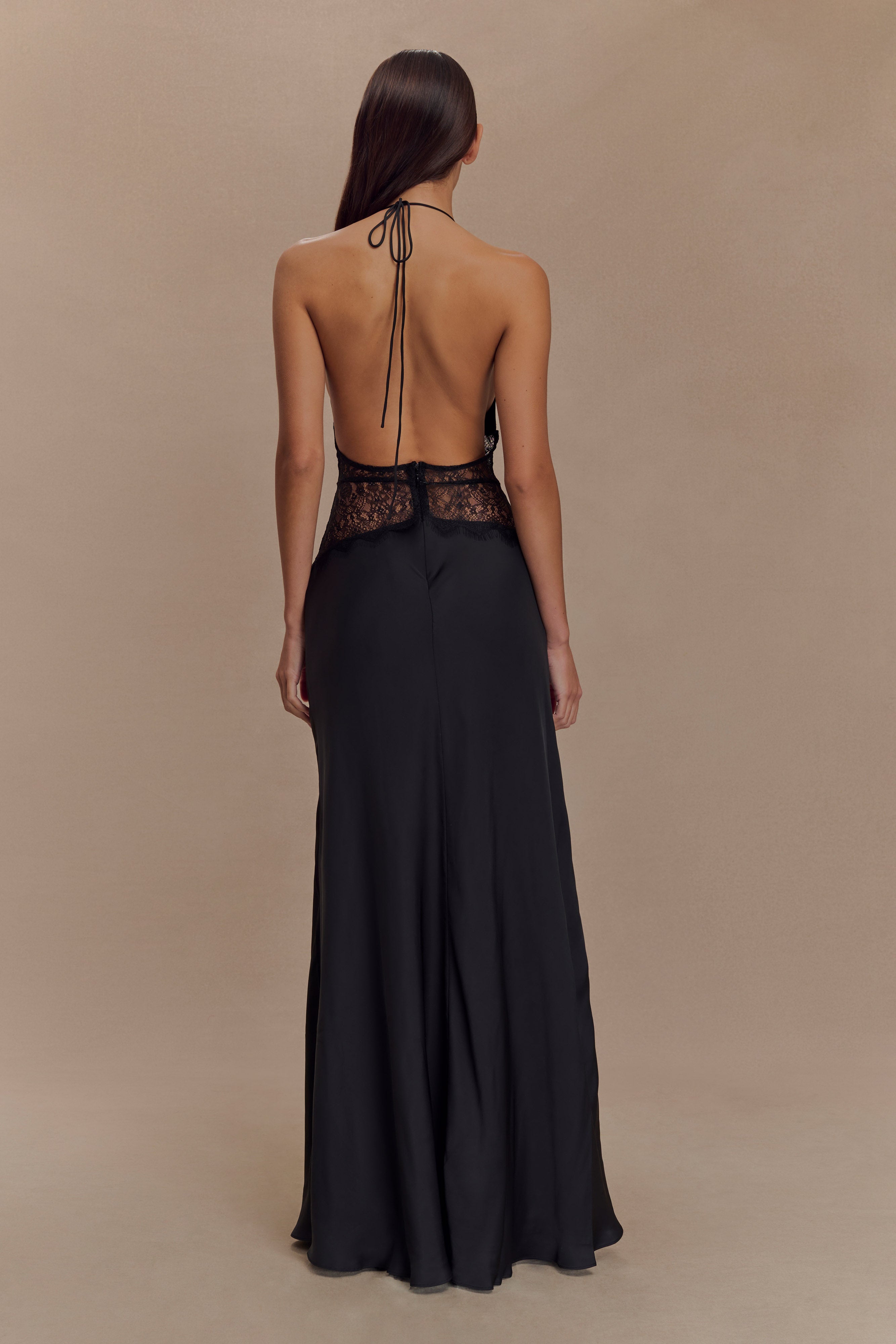 Agnes™ | Elegantes Maxikleid aus Satin und Spitze