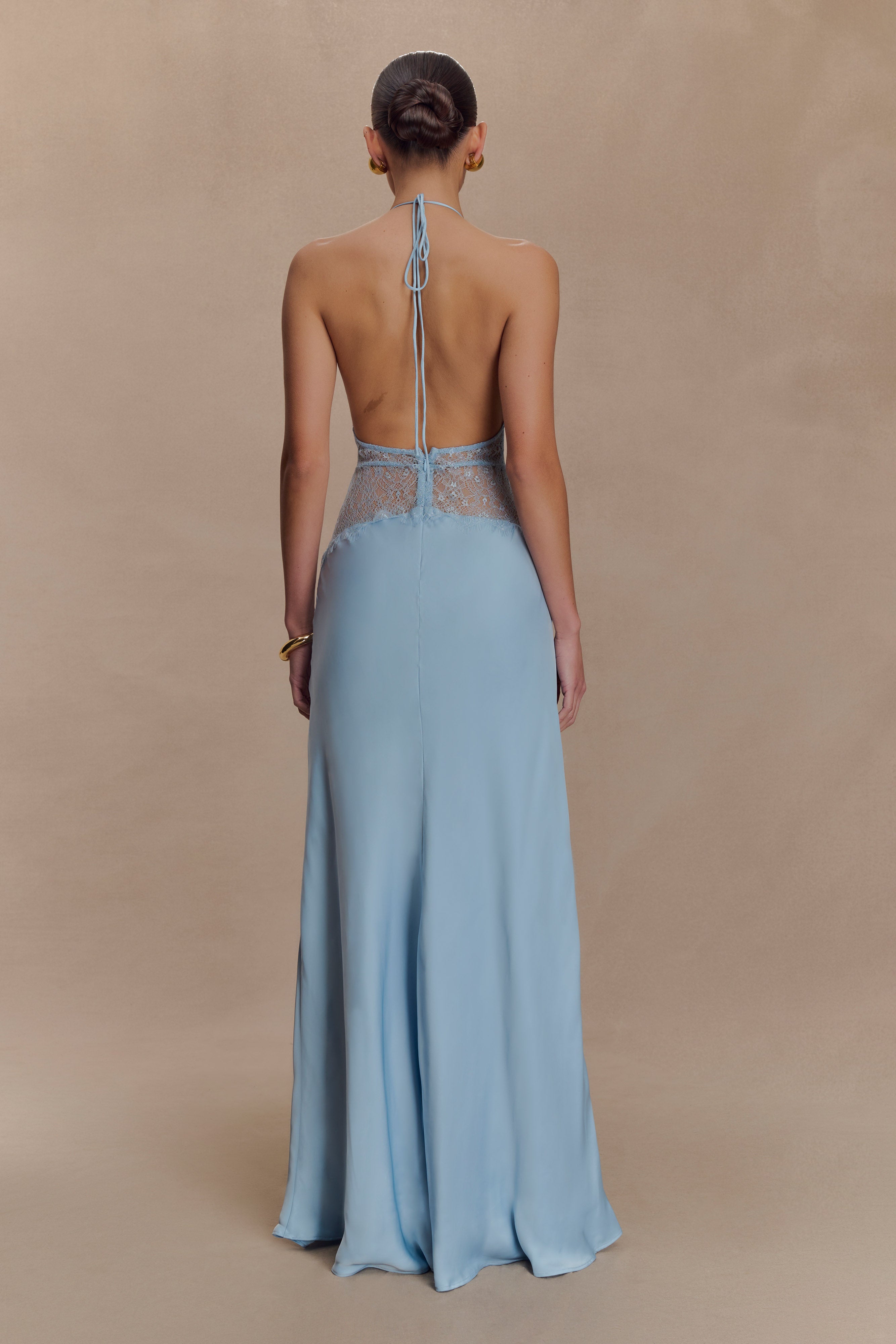 Agnes™ | Elegantes Maxikleid aus Satin und Spitze