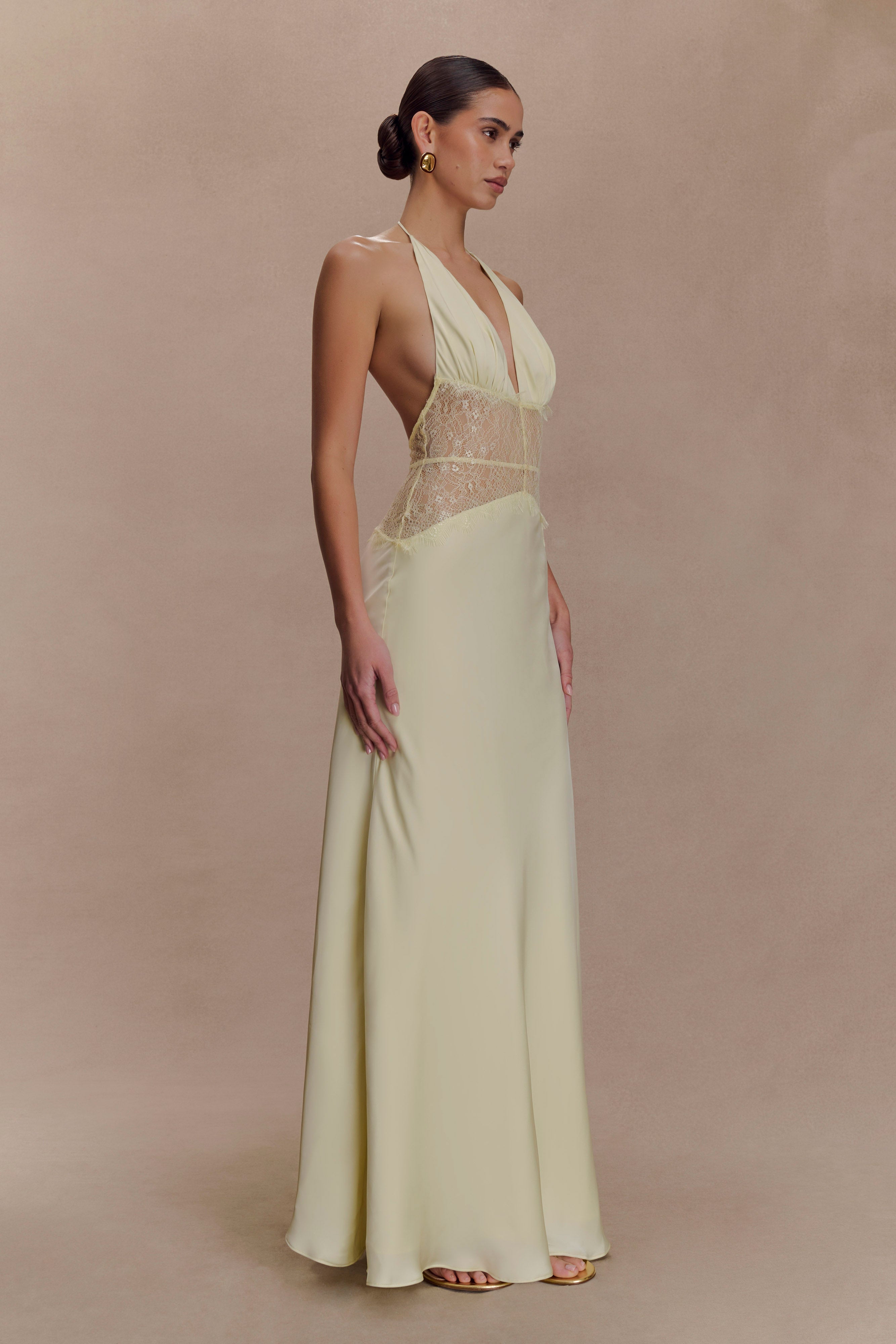 Agnes™ | Elegantes Maxikleid aus Satin und Spitze
