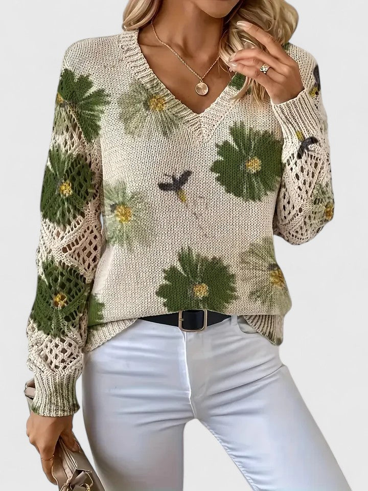 Ariella™ | Modischer Pullover mit eleganten Blütendetails
