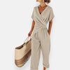 Aviani | Drapierte Jumpsuit mit Knoten